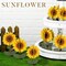 24 PCS Wooden Sunflower Table Decor – 3D Retro Floral Block Signs for Summer Farmhouse Centerpiece, Tiered Tray, Shelf, Mantel, Kitchen & Rustic Home Decoration